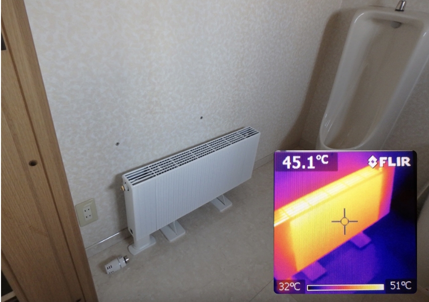 パネルヒーターによる暖房：温度測定
